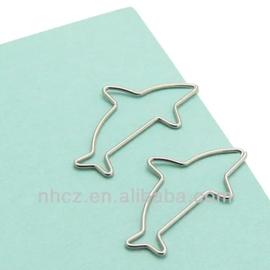 Design Animal Metal Dolphin Paper Clips
