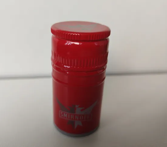 Aluminum screw caps for wine and spirits