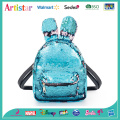 Rabbit blue sequins backpack