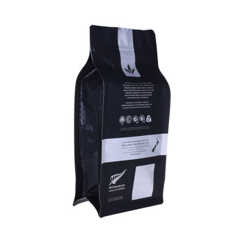 Square bottom cafe bag recycled with valve