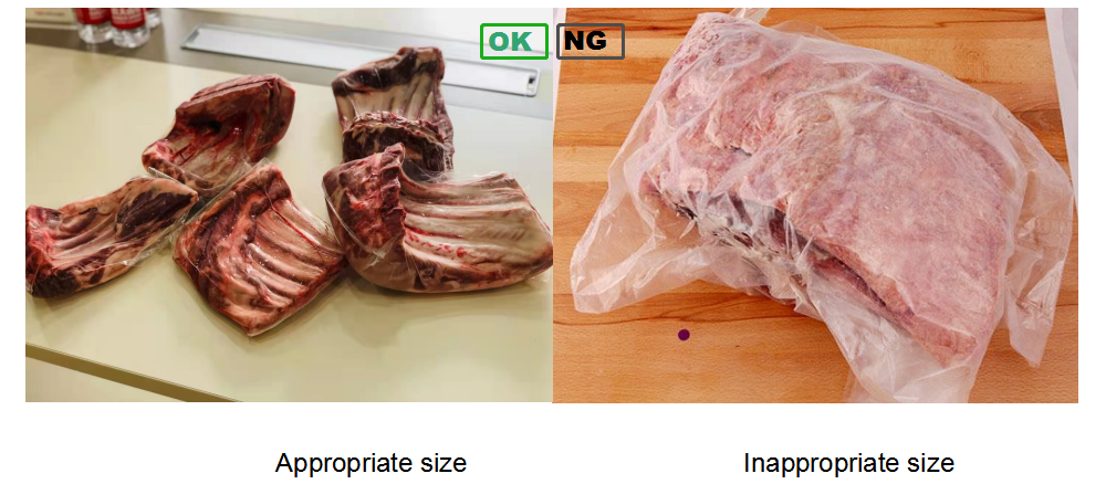 Appropriate size shrink bag Appropriate size shrink bag