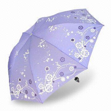 Umbrella, Made of Polyester Silver Fabric with Logo