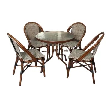 Outdoor Mesh Chair and Table Set for Coffee Shop Bistro