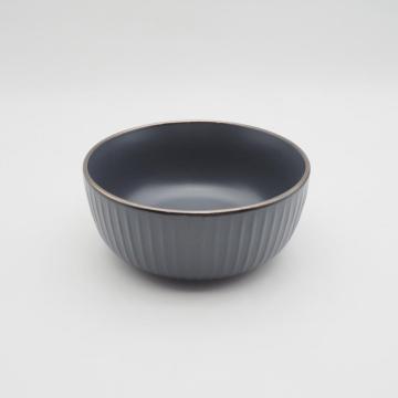 Neues Design Deep Blue Emboss Stoneware Dinner Set, Steinzeug -Geschirr -Geschirr Sets