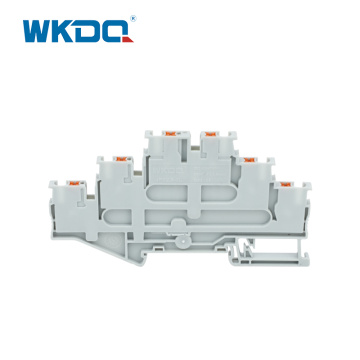 Triple Level Feed Through Din Rail Terminal Blocks