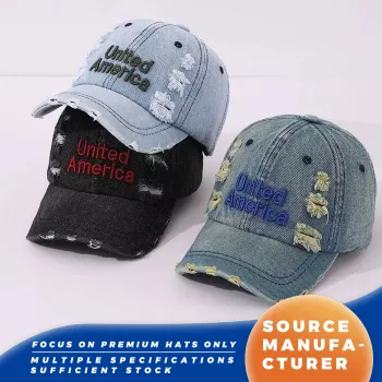 United America Distressed Denim Washed Baseball Caps