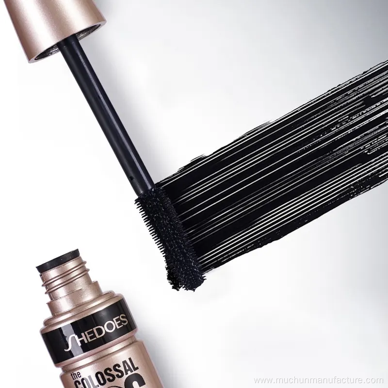 Empty plastic luxury mascara tube with a wand