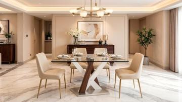 Modern Design Glass Dining Table 160x90cm