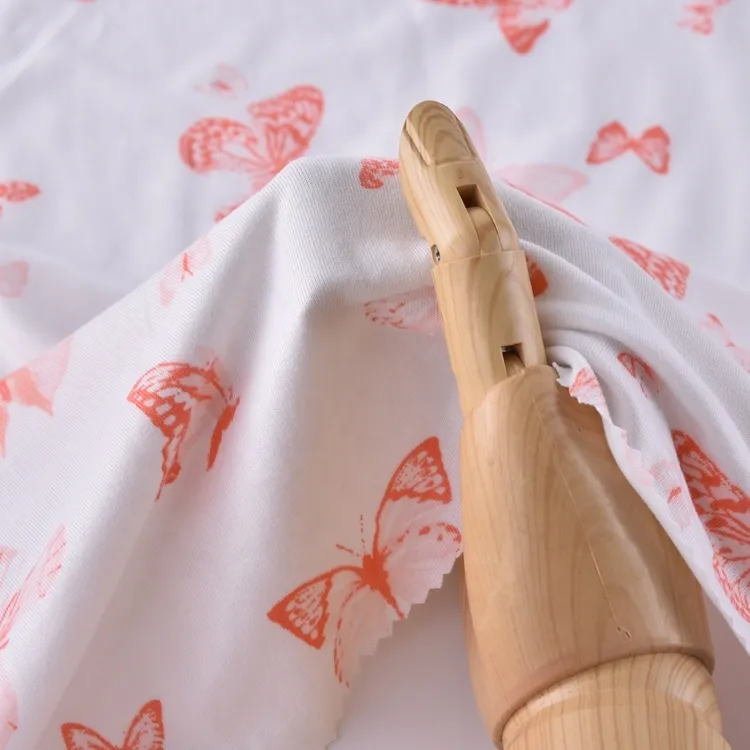 สแปนเด็กซ์โพลีเอสเตอร์คุณภาพสูงพิมพ์สองด้านผ้า DTY แปรงสำหรับชุดนอน