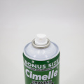 Tinplate spray foam aerosol can for shaving foam