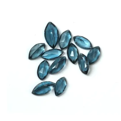 Marquise cut diamond london blue topaz jewelry ring