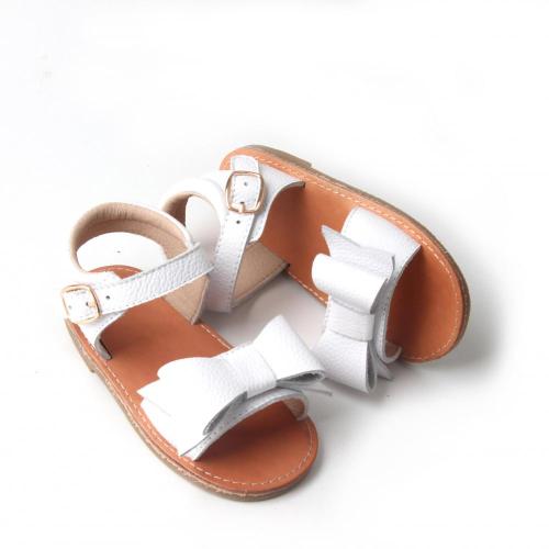 Cute Bow Leather Kids Sandals