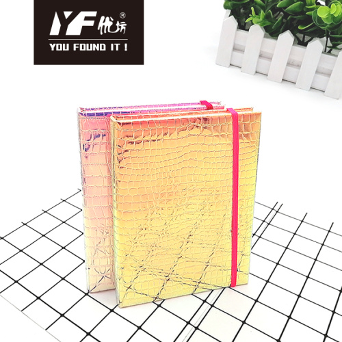 Cuaderno de tapa dura de PU con cubierta láser personalizada
