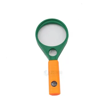 Handheld Glass Magnifier 75mm Racket Type Reading Magnifying Glass