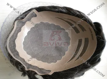 Human Hair Mono Base Men's Toupee