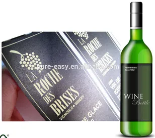 Custom high quality glass bottle labels