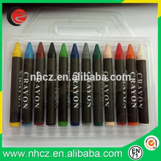 12 Different colors Crayon in Paper Box