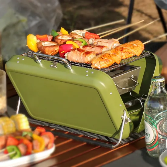 high quality Outdoor Barbecue Stainless Steel BBQ Grill portable Foldable Charcoal bbq Grill