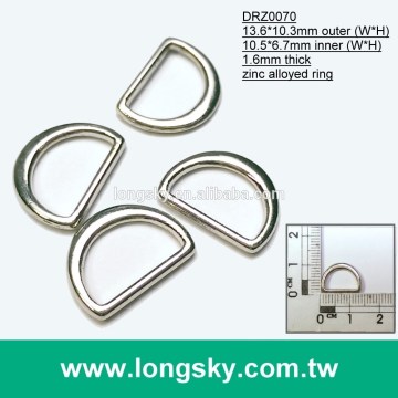(#DRZ0070/10.5mm) small metal d ring buckle for 10mm coat belt