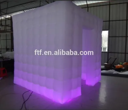 The inflatable cube tent with LED lights
