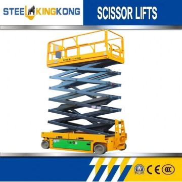 Mesa de elevación de tijera hidráulica con diseño móvil