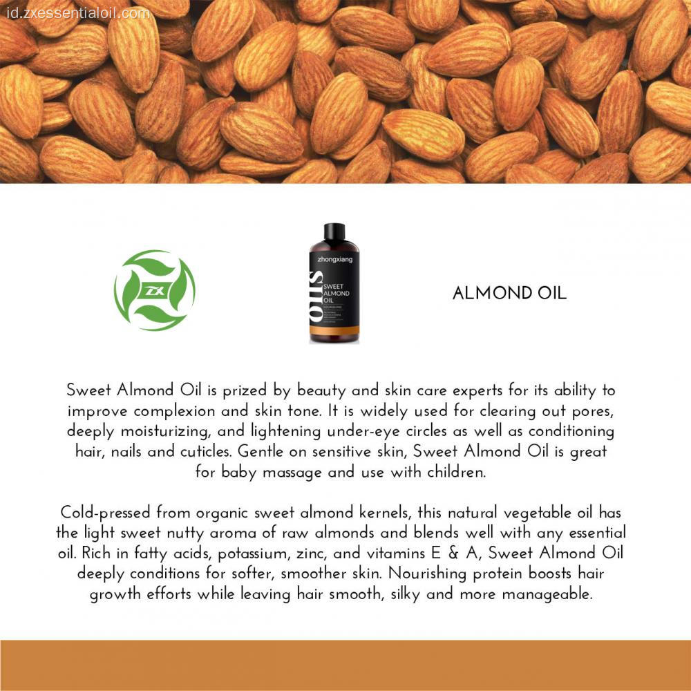 Supply Food Grade Carrier Oil Minyak Almond Manis
