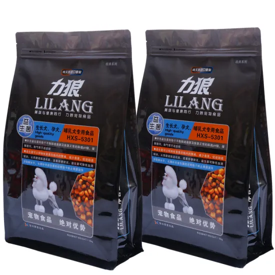 Food Pouches Custom Printed Packaging Pet Bottom Bag