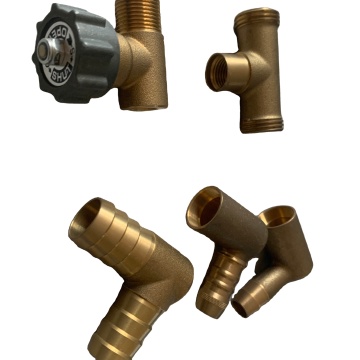 Hose Barb Male 90 Degree Forged Brass Fitting: Nipple and Elbow