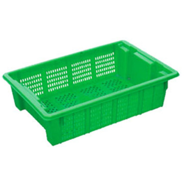 Green Strong Plastic Mesh Crates 600x400x230 mm - Ventilated Baskets for Fruits and Vegetables