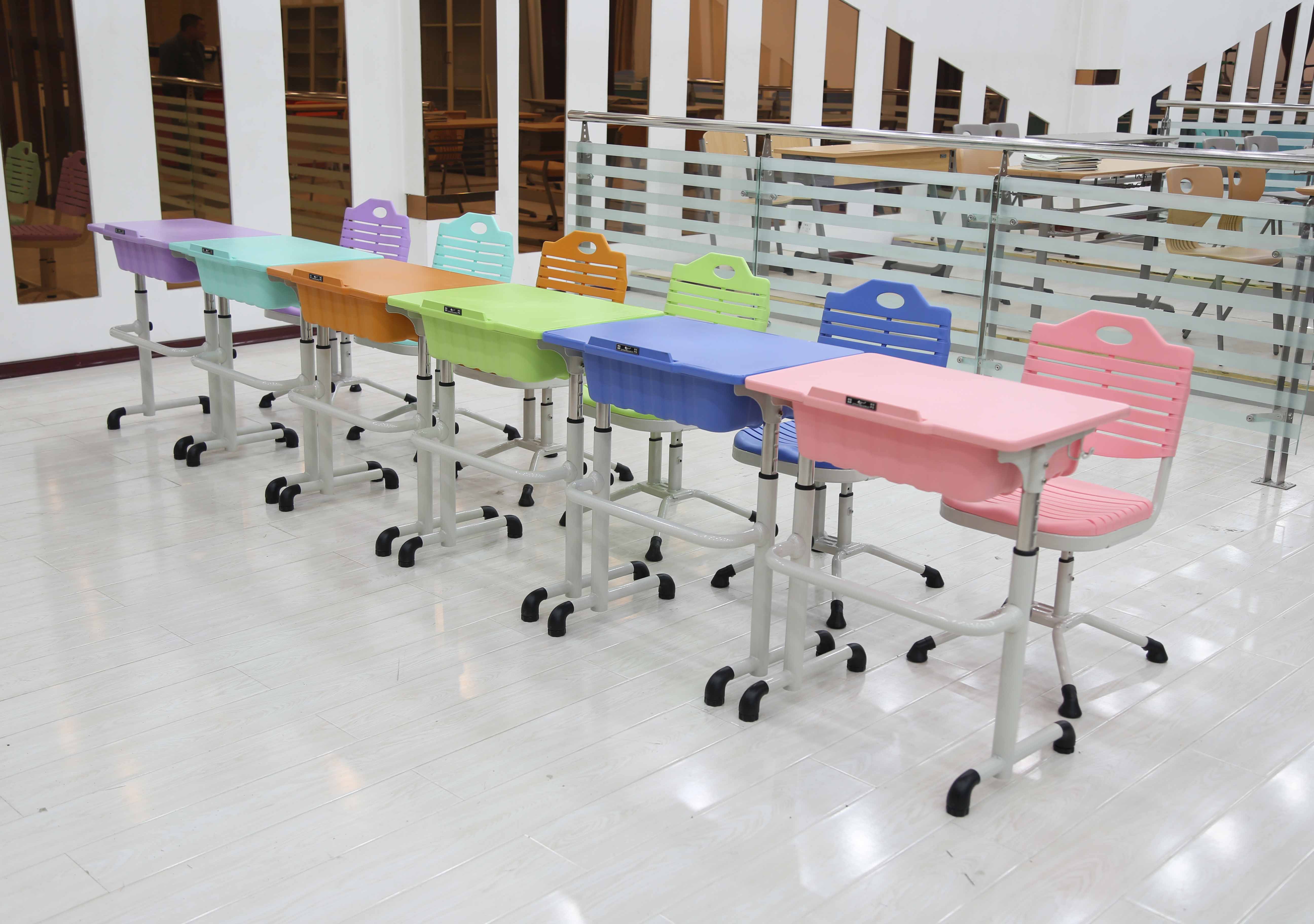 Plastic Adjustable School Bench Desk 