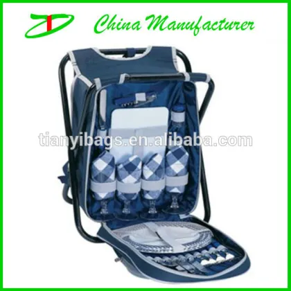 Homestead picnic basket backpack with chair