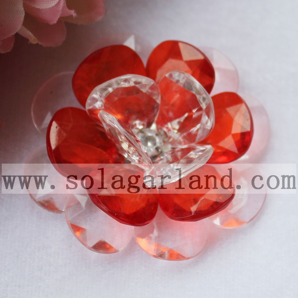 54MM Handmade Crystal Bead Flower