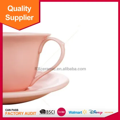 Color glaze creative porcelain love shape tea cup sets