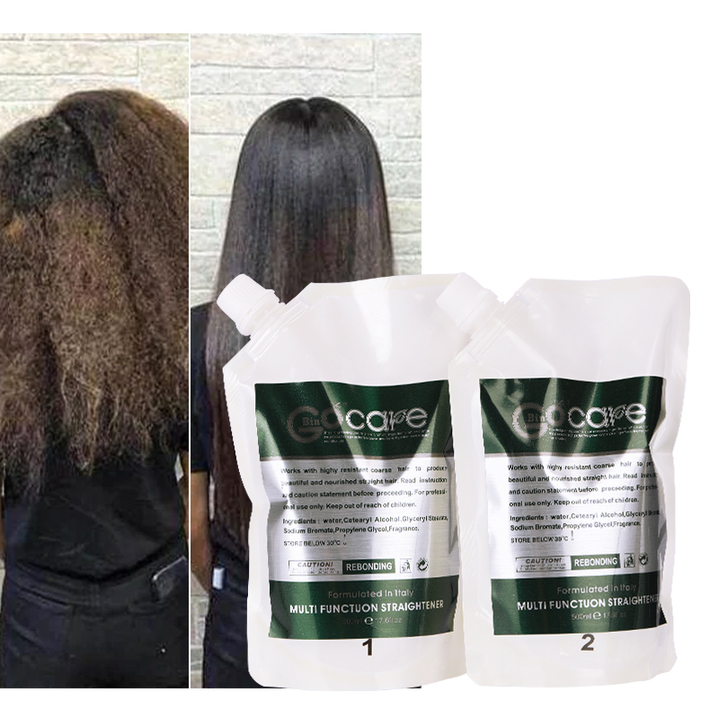 GOCARE Wholesale Hydrolyzed Keratin Rebonding Hair Collagen Relaxer Cream Hair Straightening Cream