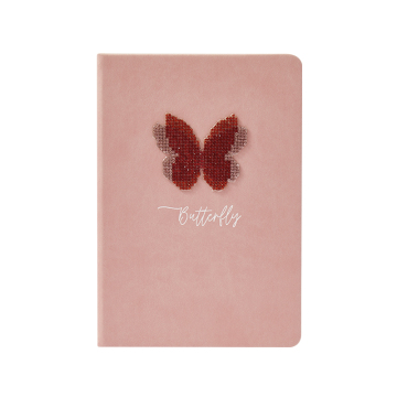 Hot Fix Rhinestone Butterfly Logo naa bindend notebook