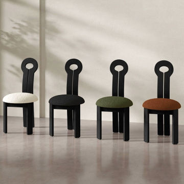 Nordic Solid Wood Dining Chair with Vintage Seats