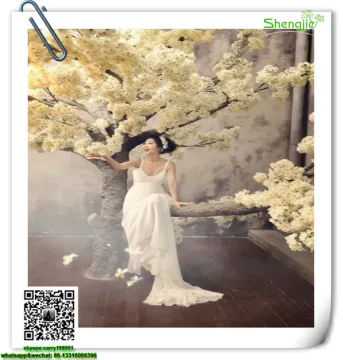 SJYHS-03 white artificial flower tree wedding stage decoration artificial cherry blossom tree