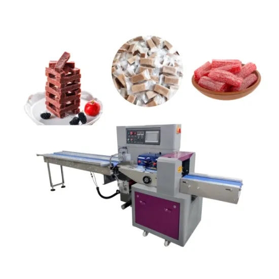 Customized Flowpack Hawthorn Strip Packaging Machine for Preserved Fruit and Succades Pillow Packing