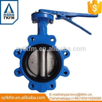 TKFM hot sale low pressure rubber seal lug type butterfly valve