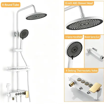 Constant temperature shower head set