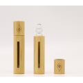 Bamboo glass roll on bottle with stainless roller