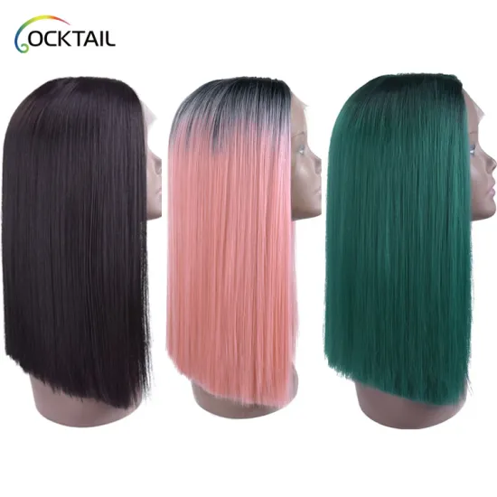 Best vendor heat resistant good quality synthetic hair wig, private labeling colorful synthetic lace front wig for black women