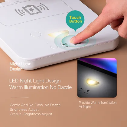 Smart Multifunctional Table Fan Lamp with Wireless Charging