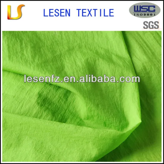 380T Nylon wrinkle fabric for skin jacket