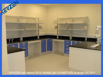 Guangzhou Factory Produced Laboratory Side Bench with Reagent Rack