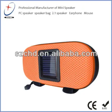 2014 Hot selling fashion solar panel speaker bag for bike