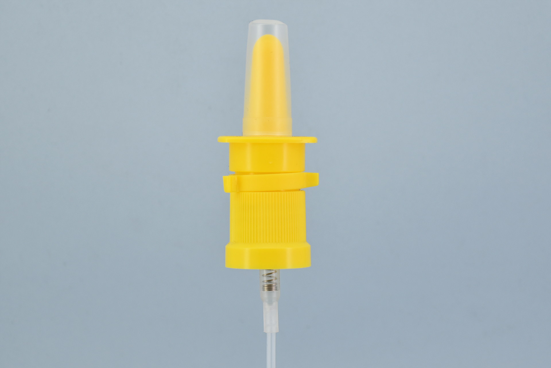 18/415 Yellow Nasal Sprayer Pump with Clear Dust Cap