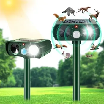 Solar-Powered Ultrasonic Cat and Dog Repellent for Gardens
