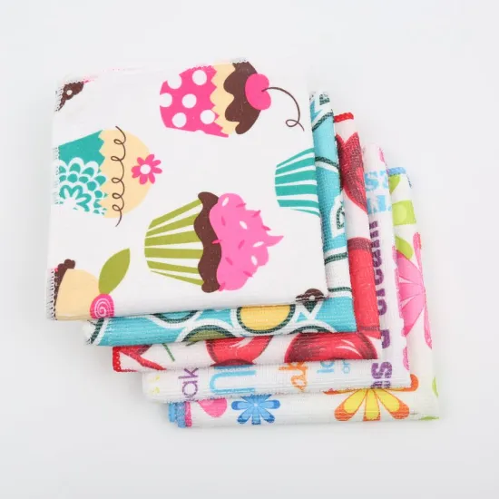 cheap price household sundries microfiber custom printed tea towel