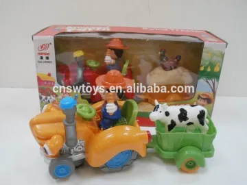 hot sell baby toy car plastic farm truck with light and music DD0103557